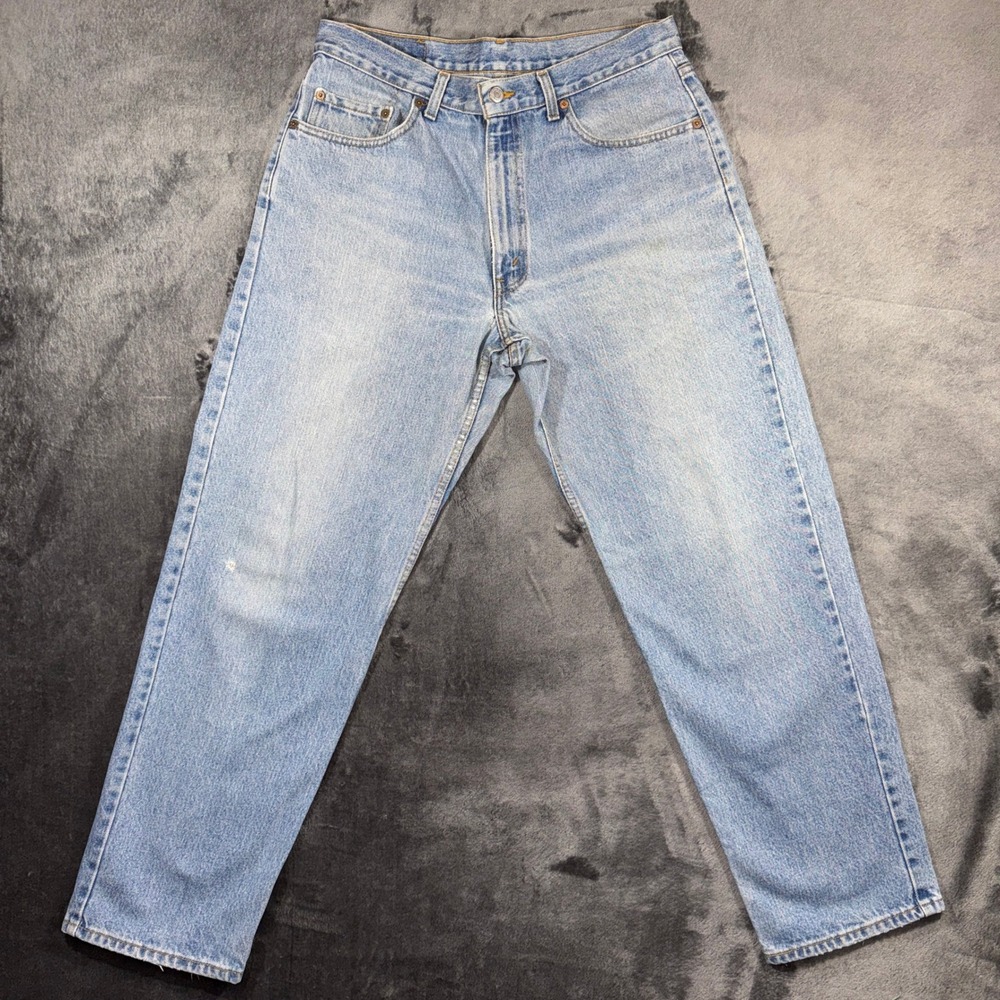 Vintage 1999 Levis 550 Jeans Mens 35x30 Relaxed Fit Made Canada Blue Denim